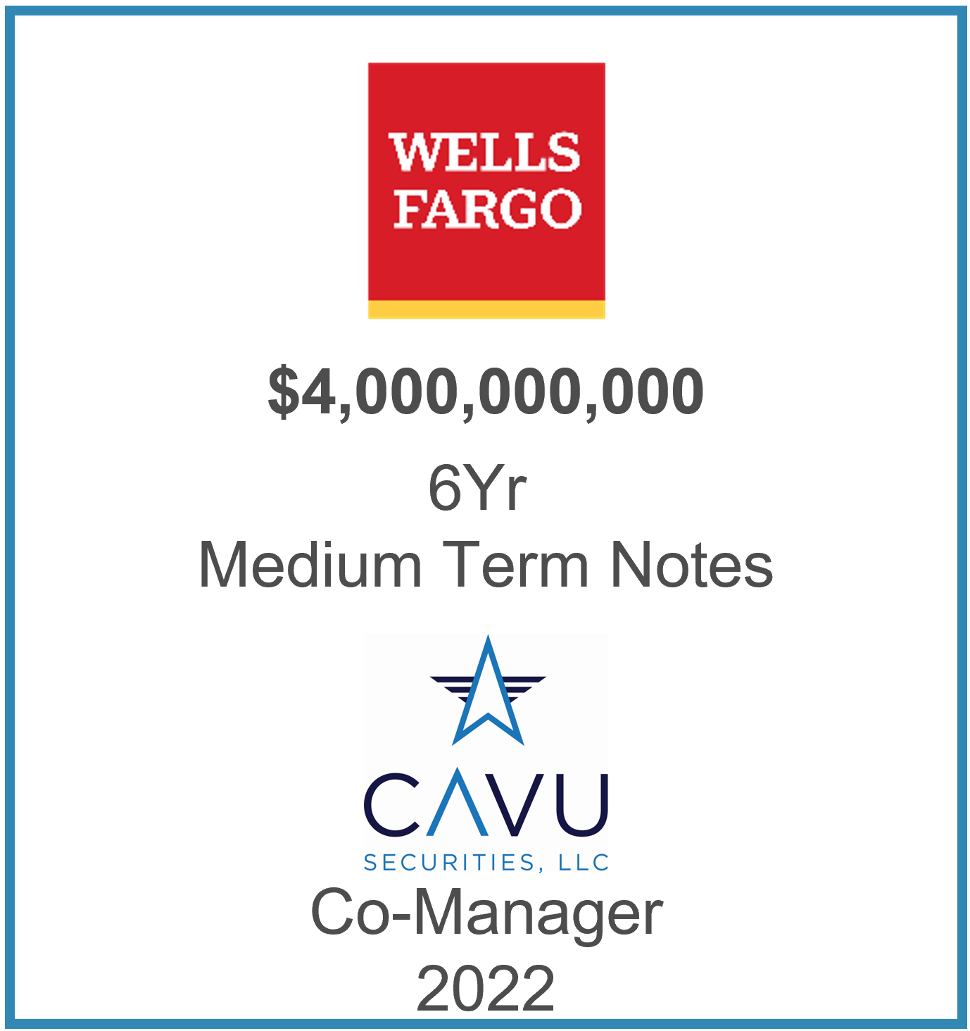 CAVU-Tombstone-WellsFargo CAVU-Tombstone-WellsFargo
